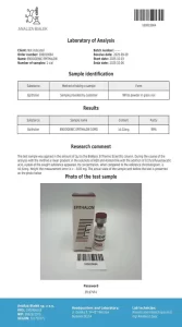 Analysezertifikat Epithalon 10 mg, Prüfbericht 100010064
