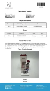 Analysezertifikat GHK-Cu 50 mg, Prüfbericht 100010185