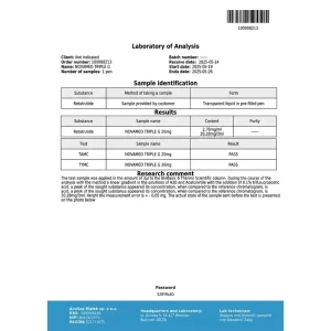 Analysezertifikat Triple G 20 mg PEN Retatrutid, Prüfbericht 100008213