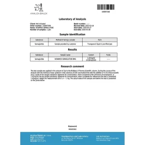 Analysezertifikat Sema G 8 mg PEN Semaglutid, Prüfbericht 100007368