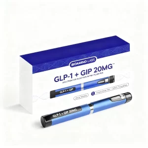 GLP-1 plus GIP 20 mg Multi-Dose-Fertigpen mit Tirzepatid und Umkarton von BioAmino Labs