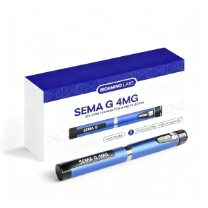 Sema G 4 mg Multi-Dose-Fertigpen mit Semaglutid und Umkarton von BioAmino Labs